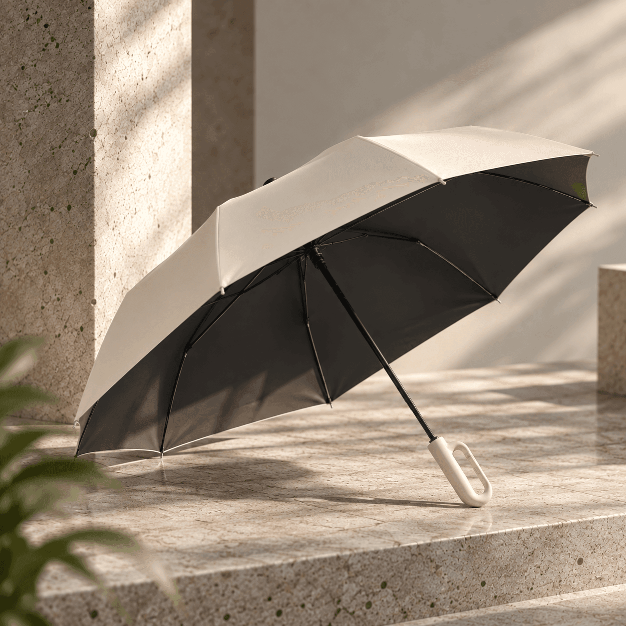 Parapluie pliant adapté aux conditions venteuses